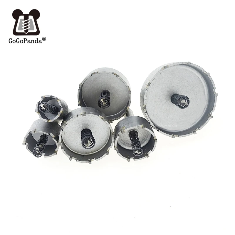 GOGOPANDA 6 Pçs/set 22-65mm Broca do Núcleo Duro Da Liga do Metal Liga de Metal Cortador De Metal buraco Saw Broca para o Aço trabalhando