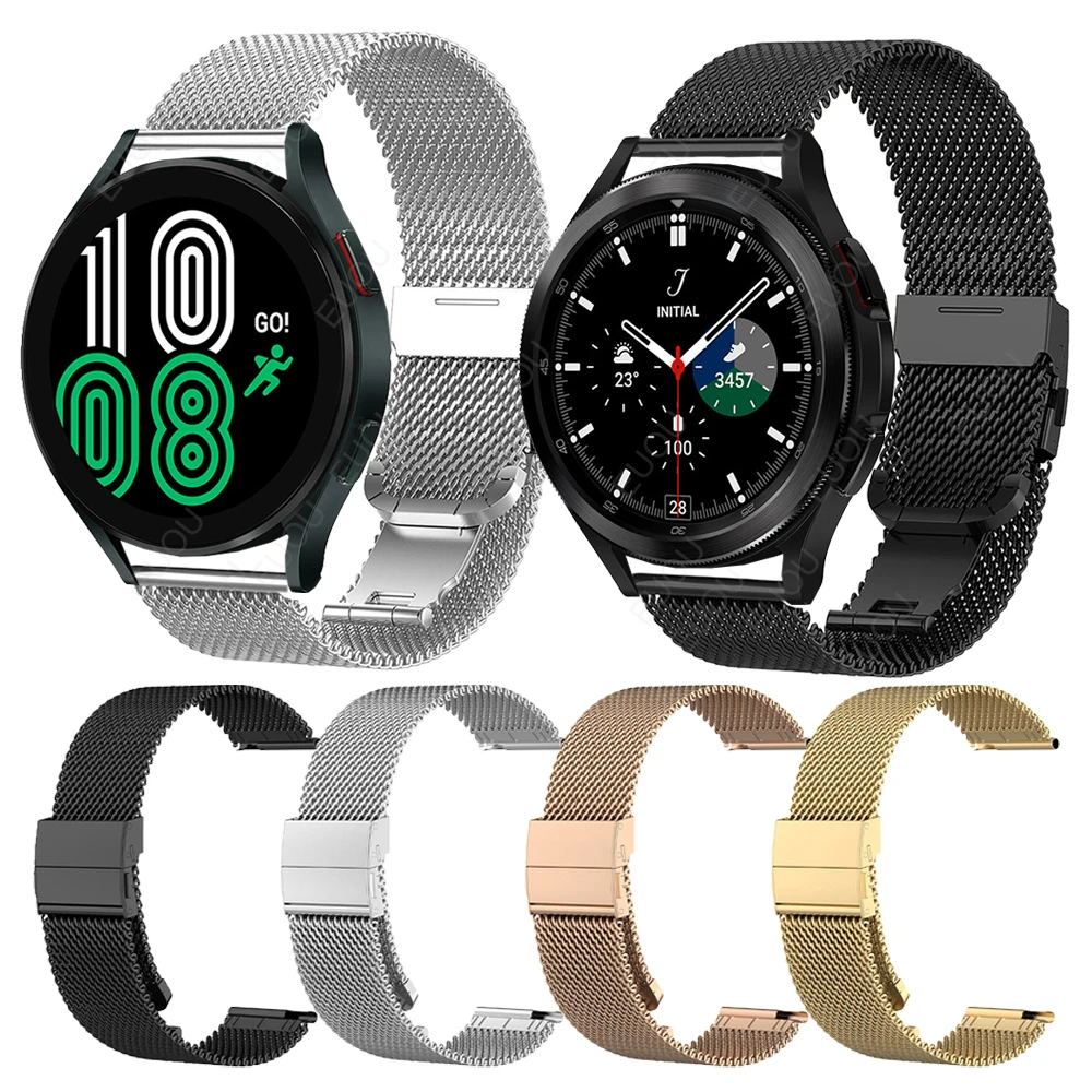 For Samsung Galaxy Watch4 Metal Mesh Strap 40mm 44mm Stainless Steel Bracelet Galaxy Watch 4 classic 42mm 46mm Band Watchband