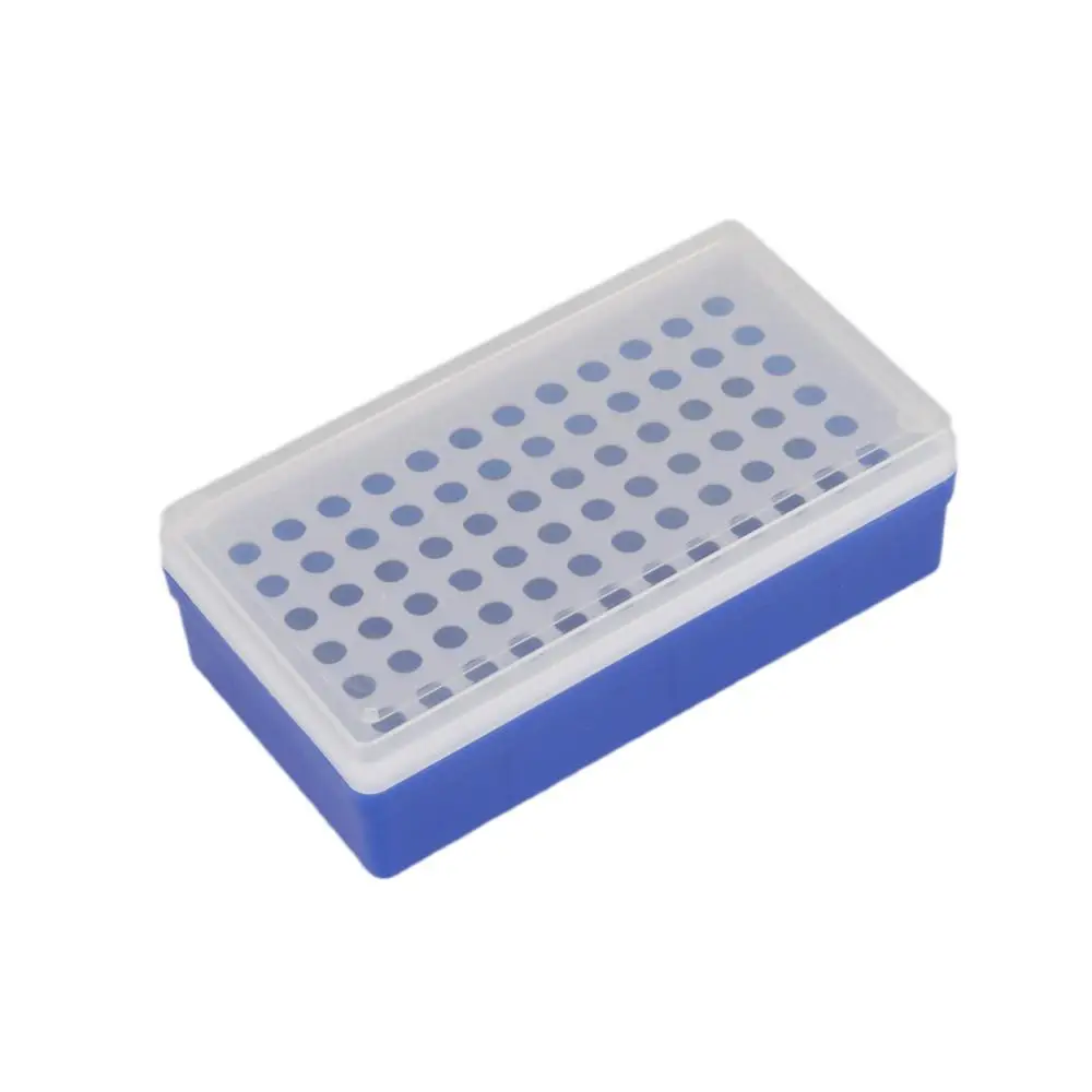 Plastics 72 Sockets 0.5ML Centrifuge Tube Rack With Transparent Lid Centrifugal Tube Holder Laboratory Test Tube Bracket