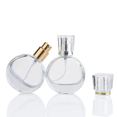 

10Pcs 25ml Mini Clear Glass Spray Perfume Bottle Portable Travel Refillable Cosmetics Empty Bottle Aluminum Spray Head