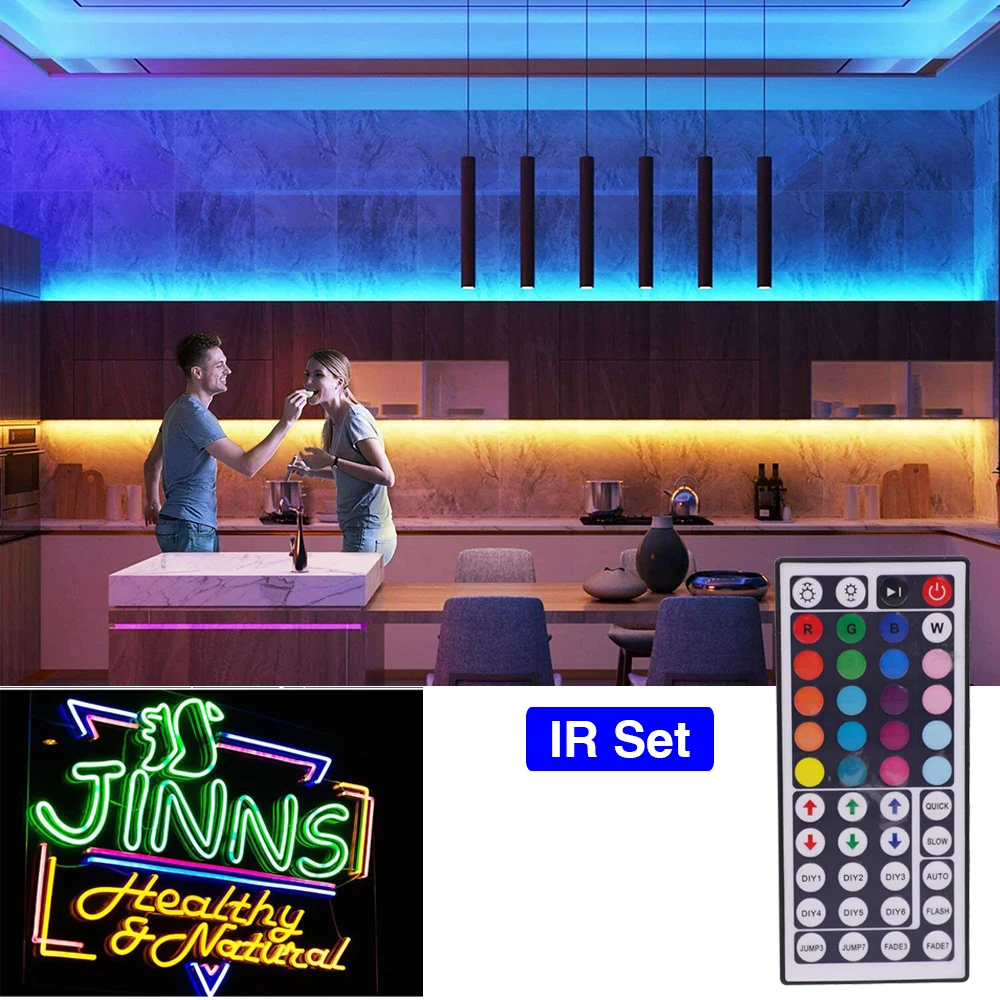 Neon RGB Strip 12V wodoodporna IR WIFI muzyka Bluetooth sterowanie podświetlenie TV strona główna DIY elastyczna dioda LED wstążka