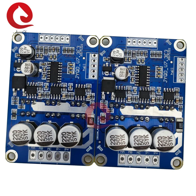 

2 pcs of JYQD_V7.3E3 DC12V-36V 500W High Power Brushless Motor PWM Controller Driver Board Hall BLDC Driver Board