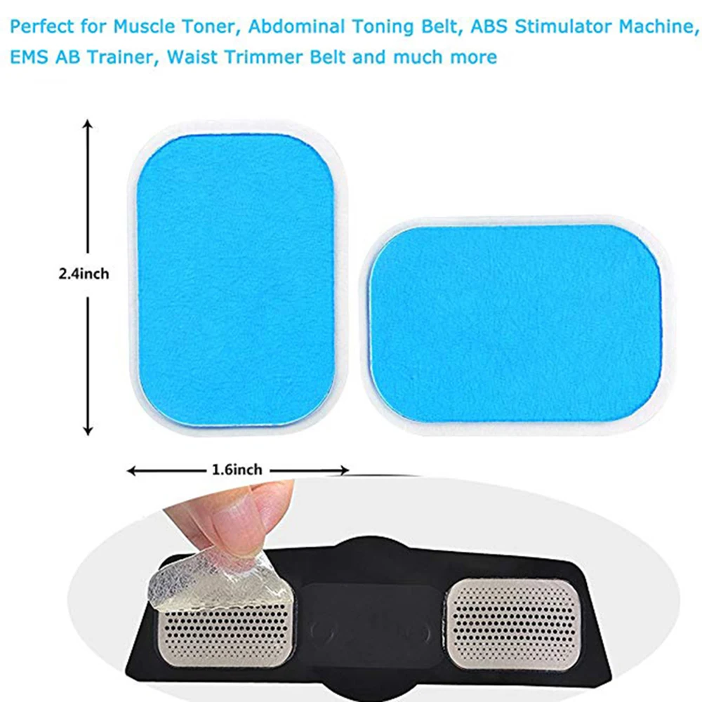 50PCS EMS Gel Pads Replacement Pads ABS Abdominal Stimulator Accessories Ab Trainer Muscle Toner Toning Belt Gel Sheets