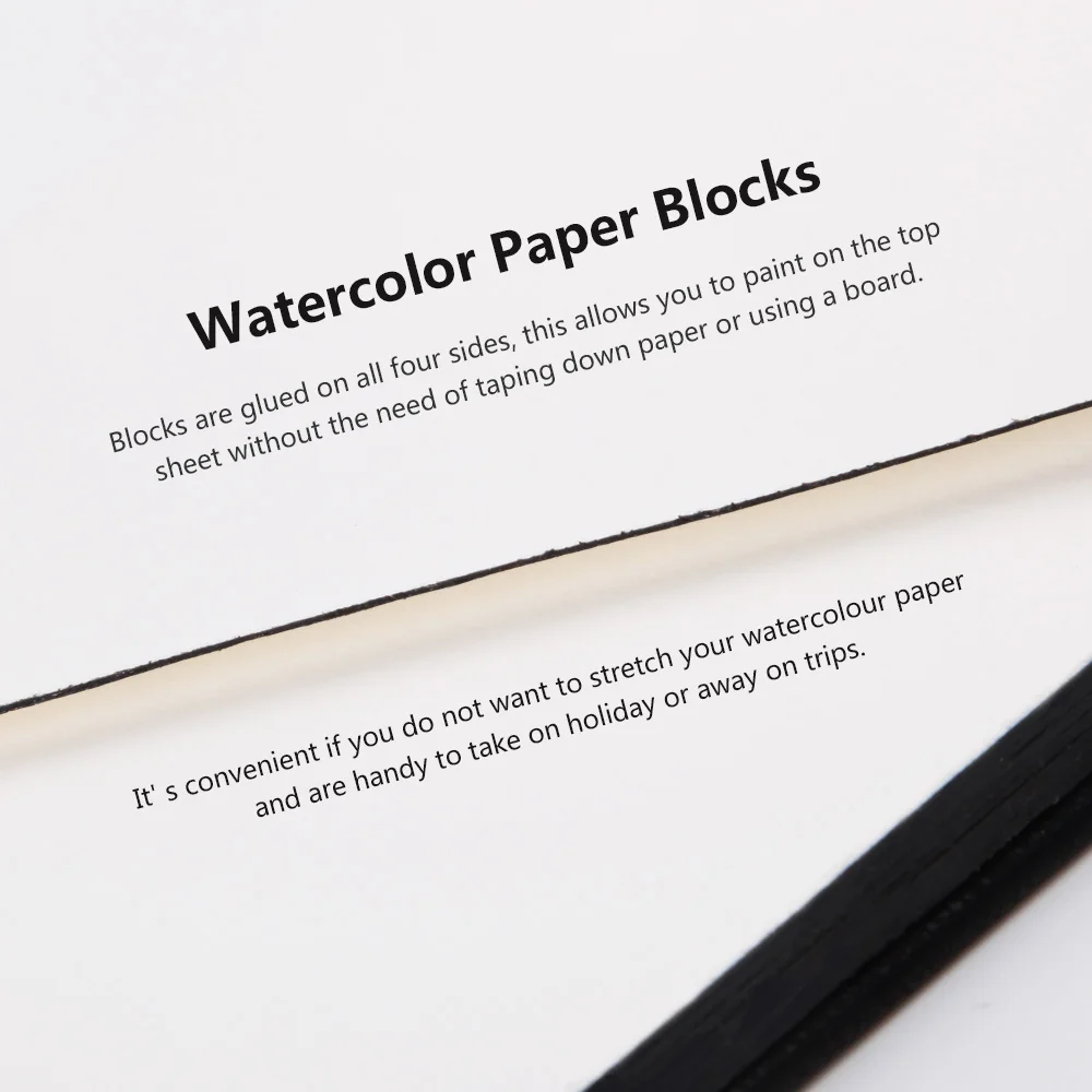 Paul Rubens 300g Watercolor Paper Block 20 Sheets 100% Cotton Leather Cover Watercolor Block for Ourdoor Painting 32K