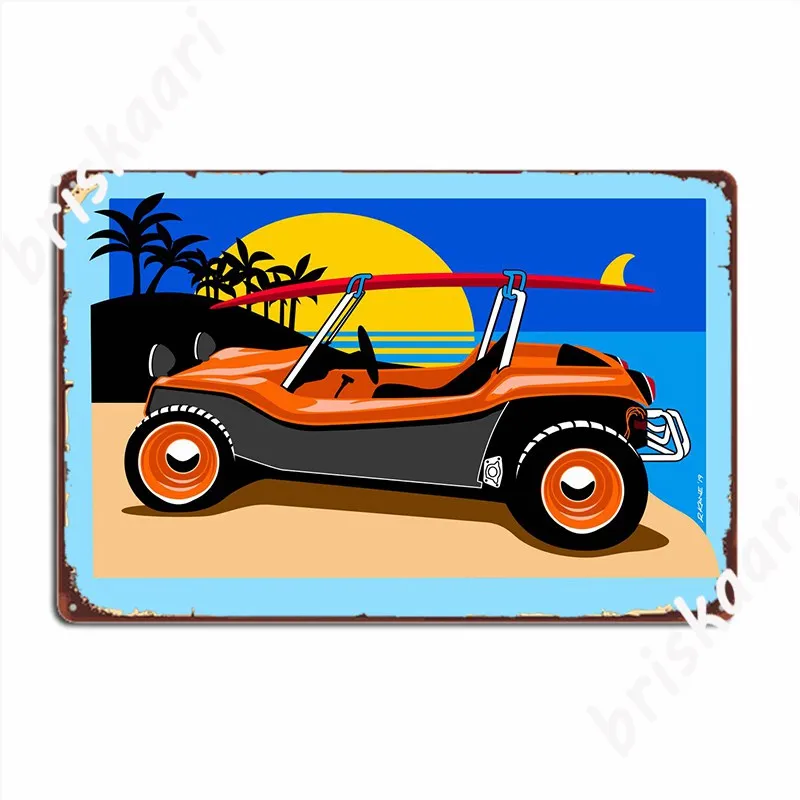 Dune Buggy Metal Sign Vintage Bar Cave Mural Painting Cinema Living Room Tin Sign Poster