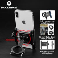 ROCKBROS Bike Phone Holder Motorcycle Electric Bicycle Phone Holder 360 Rotation Car Fixed Navigation Bracket Bike Accessories