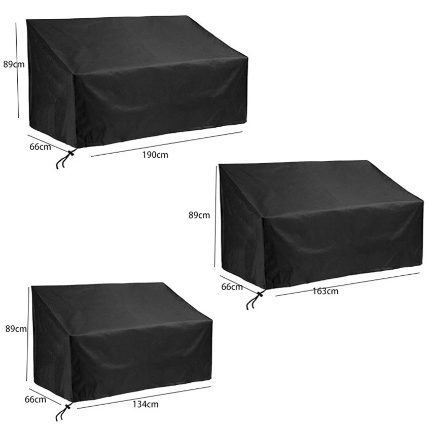 Outdoor 2/3/4-Seat Bench Cover, Durable and Waterproof Patio Furniture Sofa Cover, Outdoor Furniture Cover Dustproof Rainproof