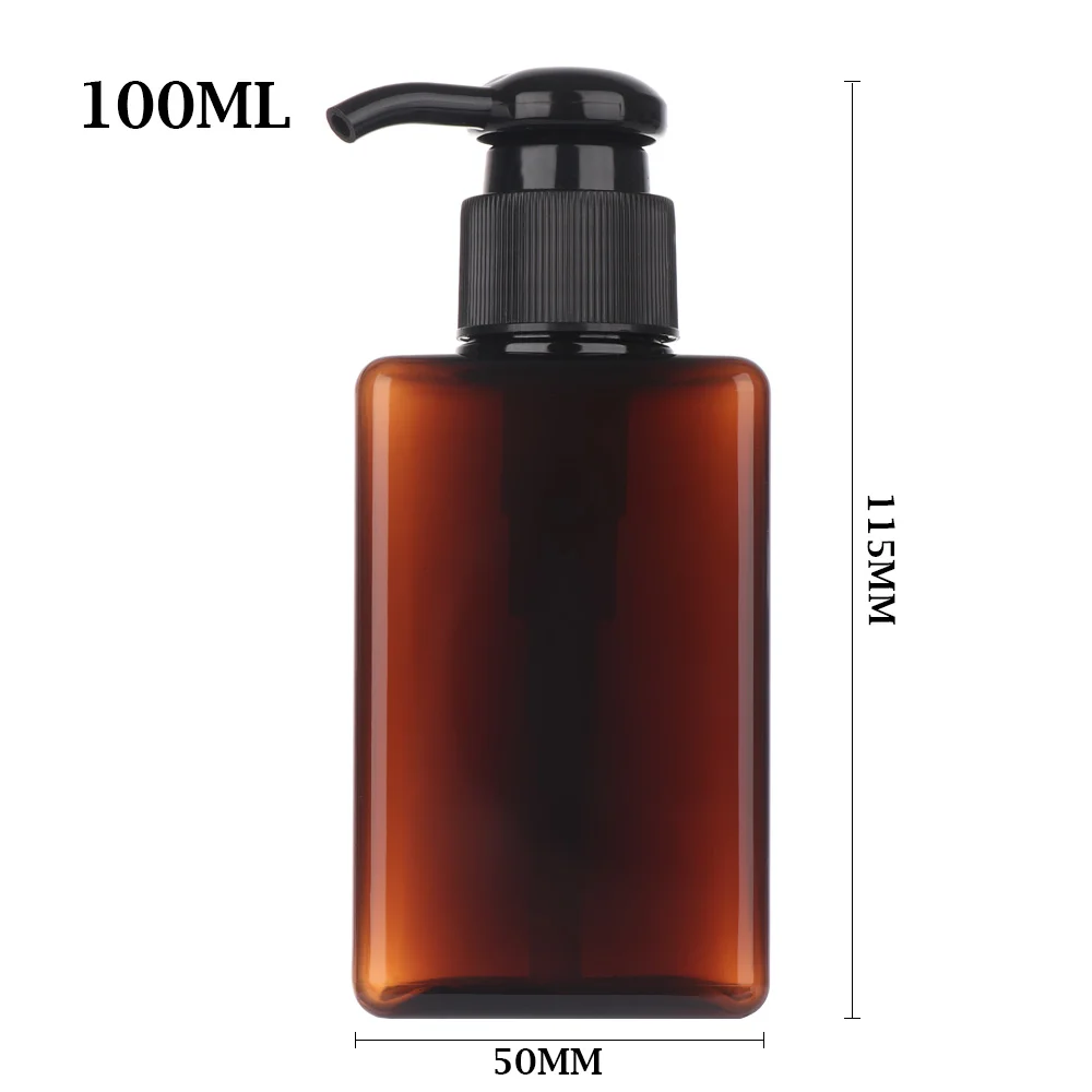 100ml New Plastic Clear Bottle Liquid Points Bottling Shampoo Lotion Shower Gel Pump Bottle Home Bath Supplies