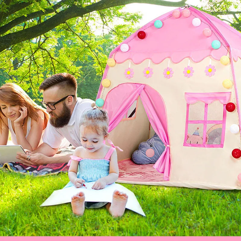 Baby Princess Game House Flowers Blossoming Boy Girl Oversized House Folding Game tent Kids Indoor Outdoor Castle Tent Gift