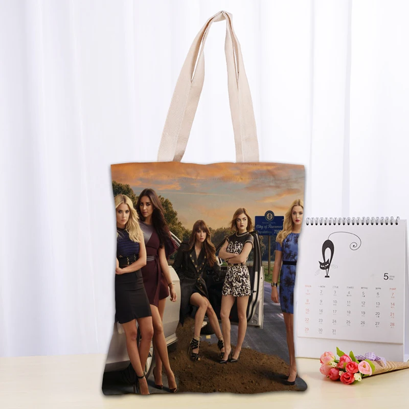 Borsa tote Pretty Little Liars Borsa per la spesa pieghevole Borsa per la spesa riutilizzabile ecologica grande in tessuto di tela unisex Borse a