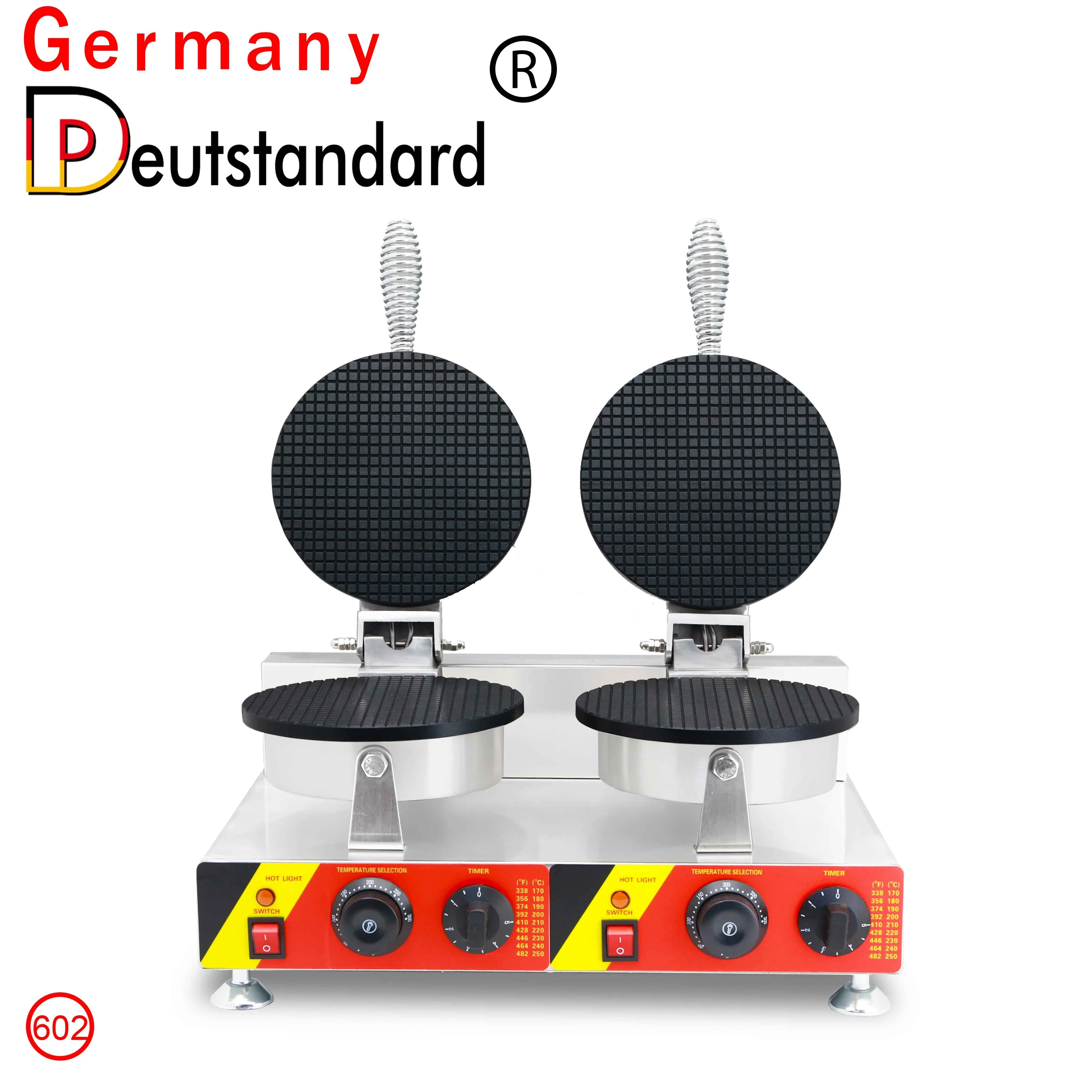 Meest Populaire Dubbele Hoofd België Ei Wafel Kegel Maker 110V/220V Ijsje Maker Wafel Ijs cream Maker Bakken Apparatuur