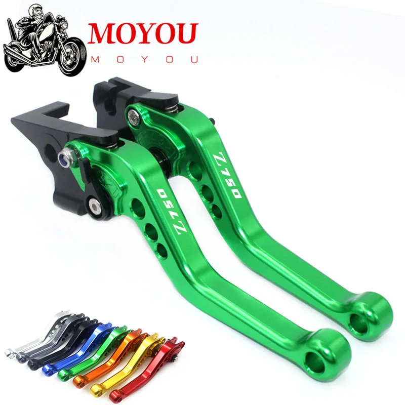 For KAWASAKI Z750 Z 750 2004 2005 2006 F14 K750 Motorcycle Accessories Aluminum Short Brake Clutch Levers LOGO Z750
