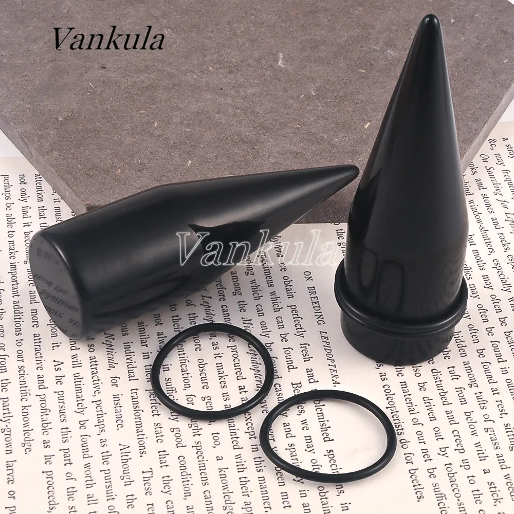 Vankula 2pcs  Acrylic Tapers Ear Plugs Tunnels Ear Expander Gauges Cone Piercing Body Jewelry Stretching 6mm-25mm