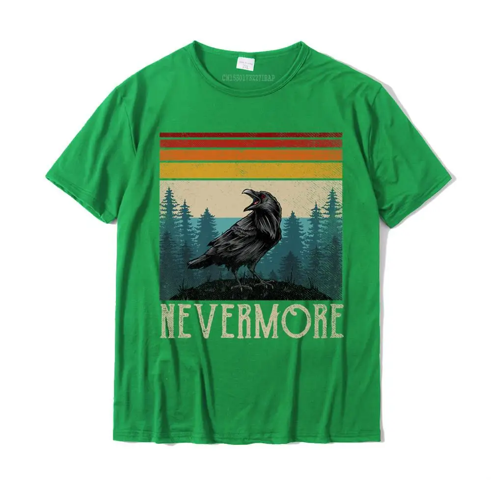 Vintage Nevermore Shirt Edgar Allan Poe The Raven Premium T-Shirt T Shirt Fitted Gift Cotton Mens T Shirt Gift