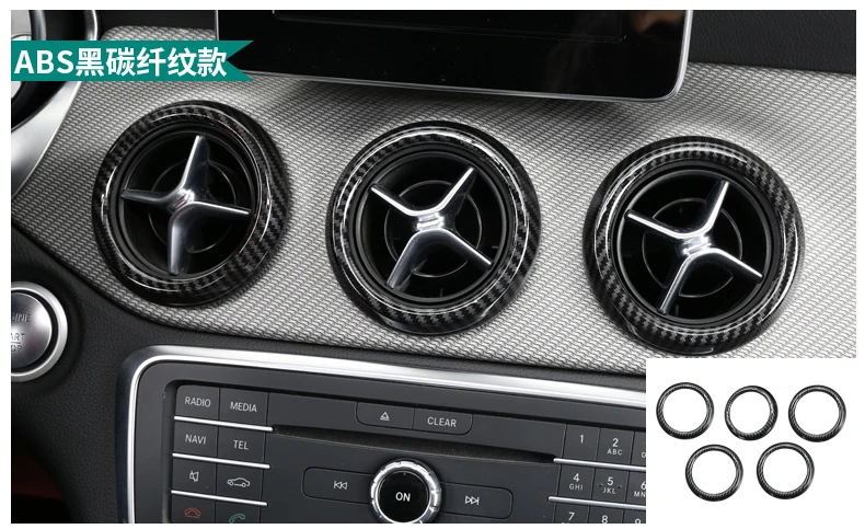 Front Air Outlet Interior Trim Cover For Mercedes-Benz GLA CLA 2020  Decorative circle 5pcs