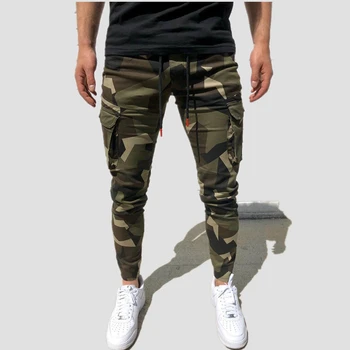 Pantalones de camuflaje para hombre, pantalón de chándal de culturismo, ropa de calle informal para Fitness, novedad de otoño, 2020