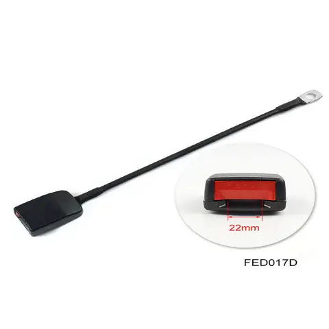 범용 긴 줄기 L=430mm 또는 L=360mm 플라스틱 긴 줄기 검정색 자동차 안전 벨트 버클 FED017D FED017C
