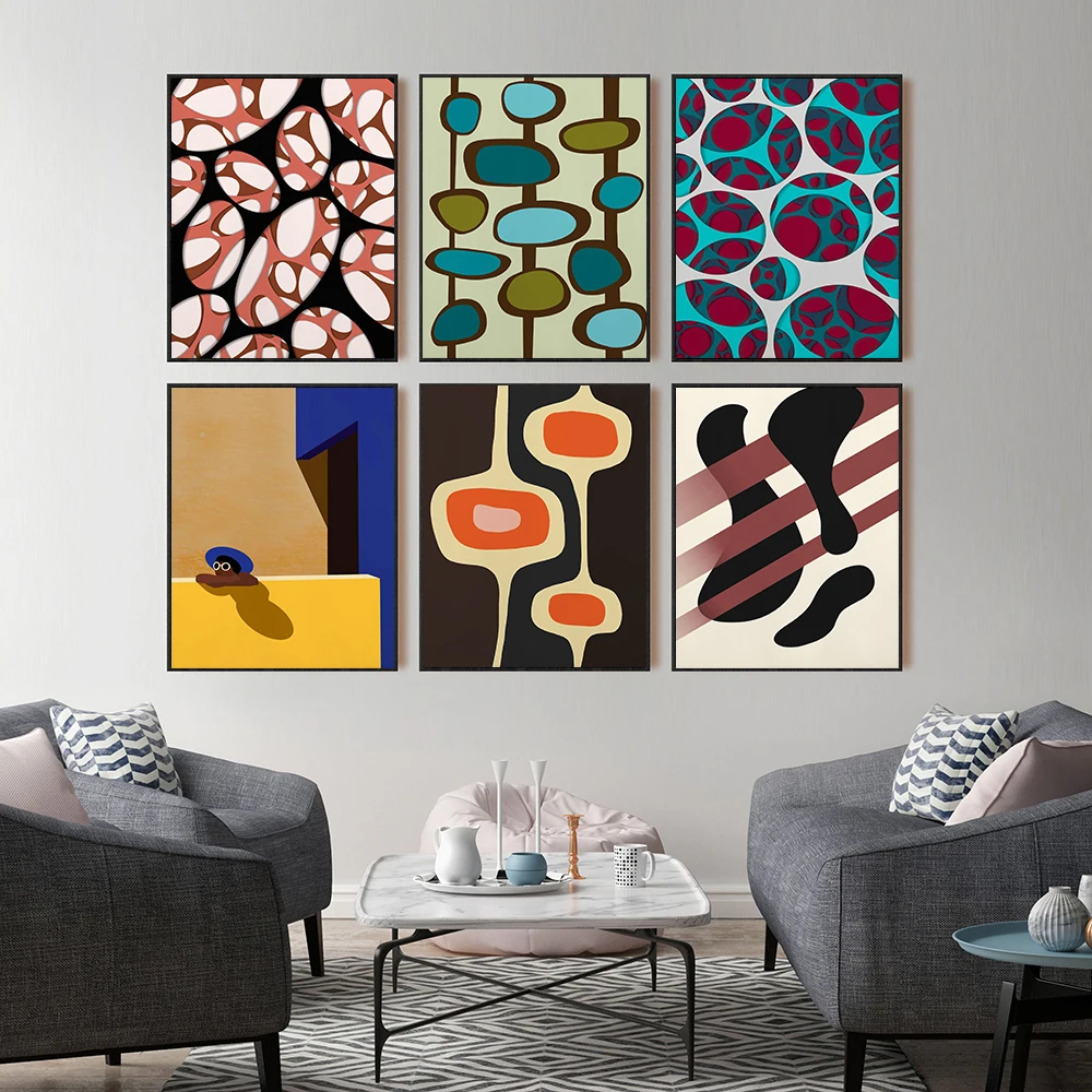 Geometric Abstract Poster Minimalism Digital Natural Prints Printable Wall Art Modern Canvas Painting Living Room Home Decor