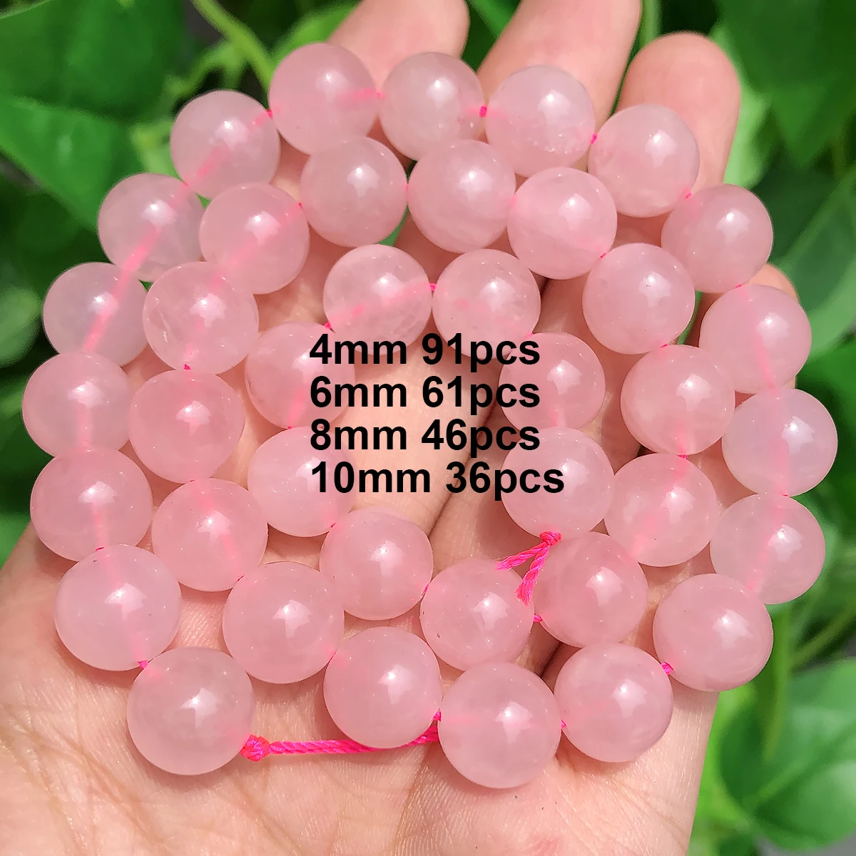 Natural Rose Quartz Beads Matte Pink Crystal Heart Faceted Round Loose Stone Beads for Jewelry Making DIY  Handmade Bracelet