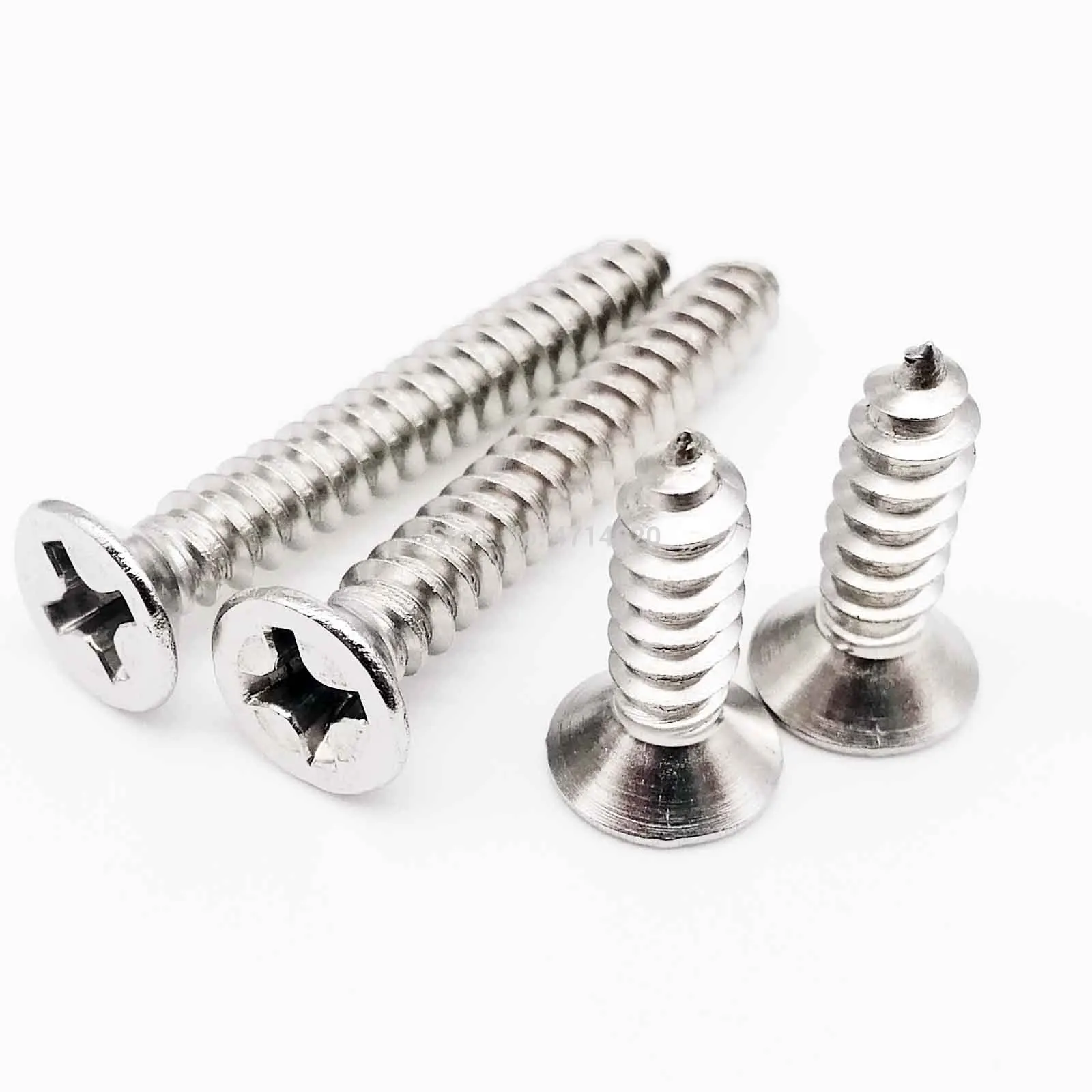 50 pz M1 M1.2 M1.4 M1.7 M2 M2.6 M3 M3.5 M4 Mini 304 acciaio inossidabile croce Phillips testa svasata piatta vite autofilettante per legno