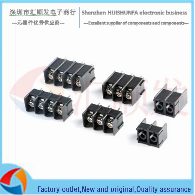 KF7.62H straight plug 300V/20A7.62mm pitch fence type terminal block high position can be spliced black