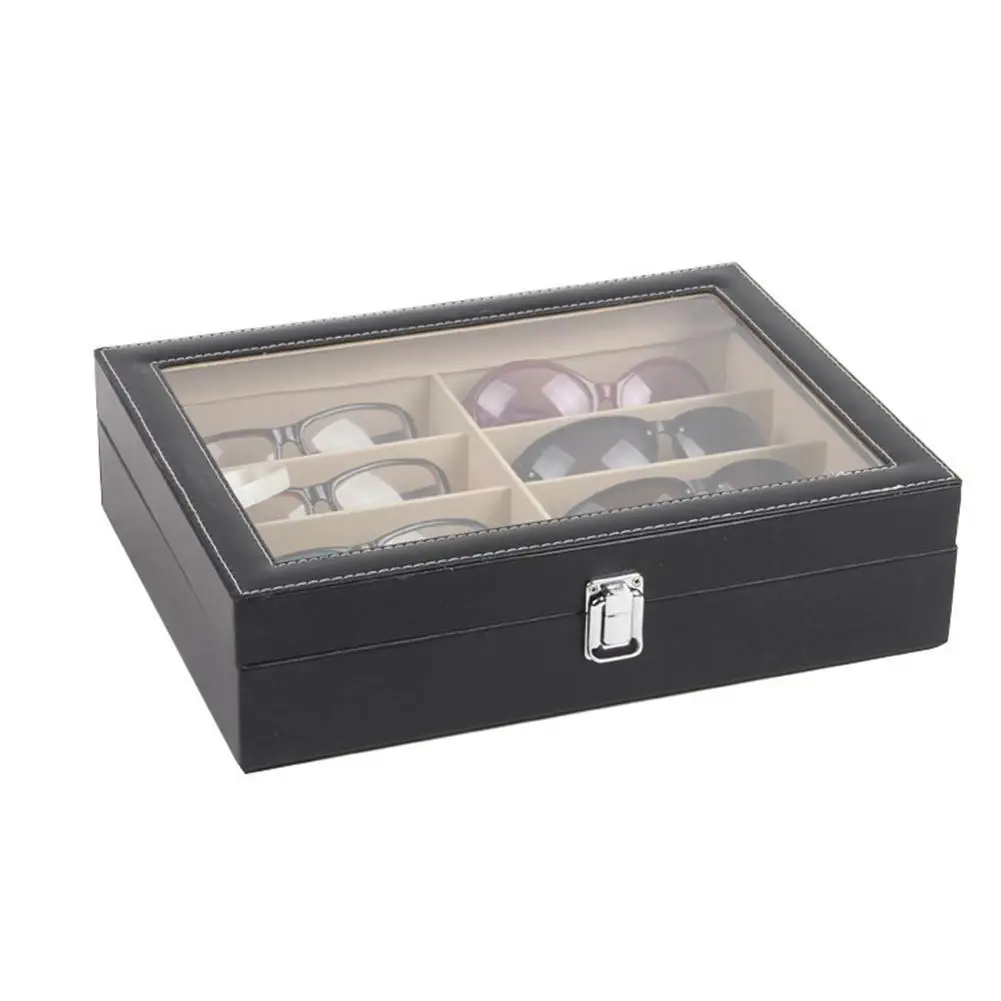 8-Grid Eye Glasses Case Eyewear Sunglasses Display Storage Box Holder Organizer Sunglasses Box Jewelry Organizer