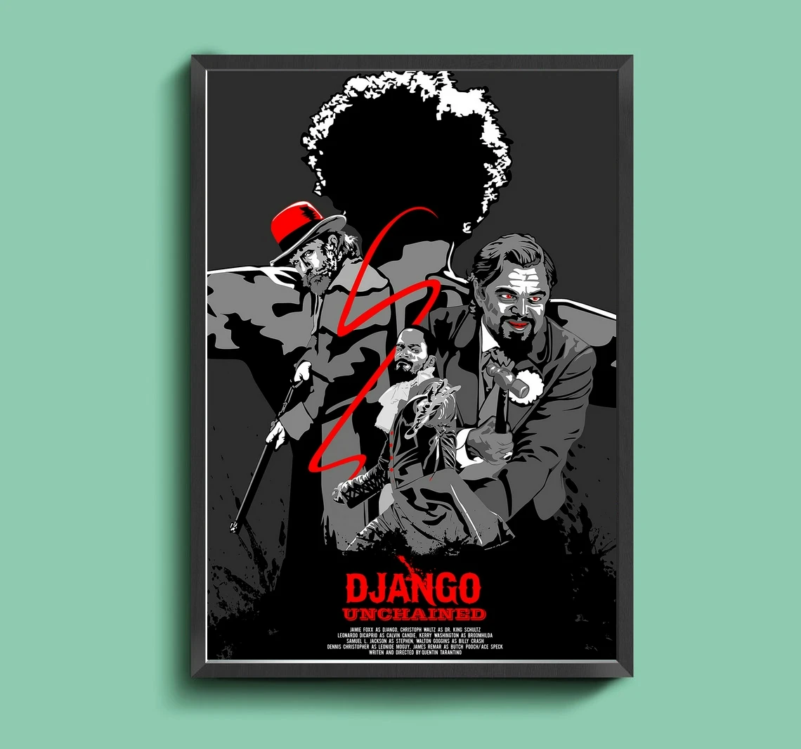 Django Unchained Movie Poster Home Wall Painting Decoration (No Frame)