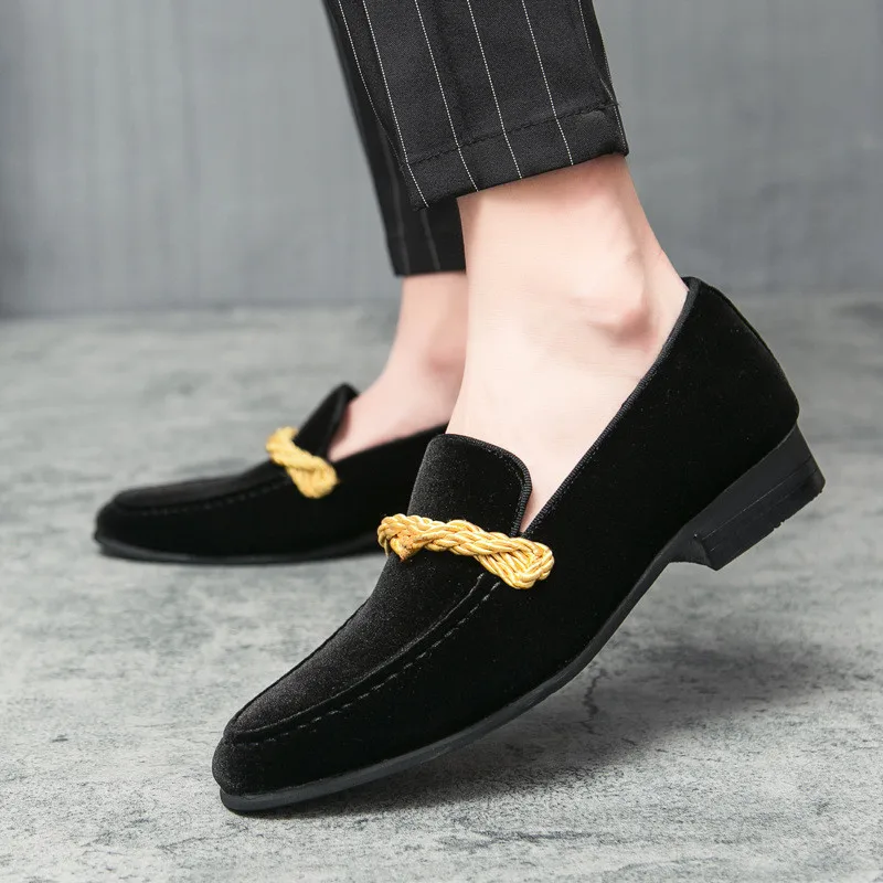 Men Suede Leather Loafers Cosplay Green Flats Slip-on Fashion Autumn Casual Moccasins Male Footwear Wedding Shoes Size 38-48