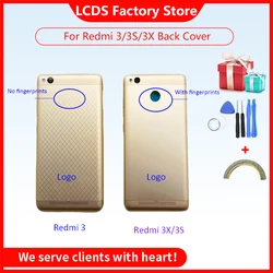 Battery Back Cover For Xiaomi Redmi 3 3S Battery Cover Back Case Redmi 3x Back Cover Housing +Volume Power Buttons Cameca Lens