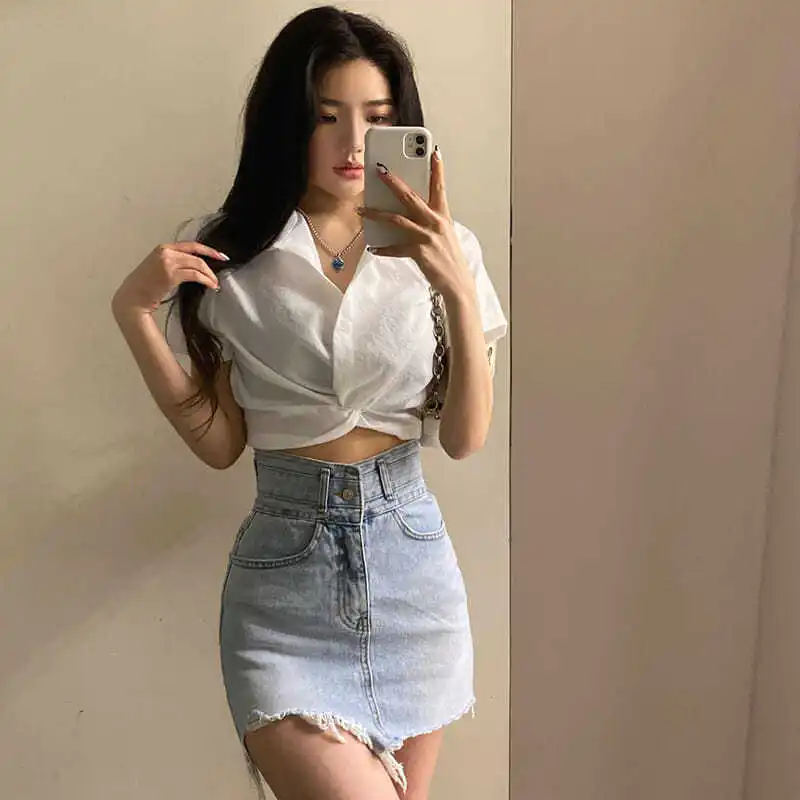 Blouses Women Turn-down Collar Casual Tender Ladies Female Elegant Girls Student Streetwear Fashion Ulzzang Stylish Blusas Top