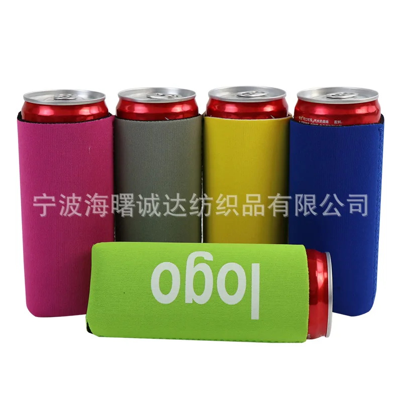 Beer Can Slim Cooler Sleeve for 330ml Bottles Insulated Neoprene Thermal Coozie Customized Bulk Wedding Coca Cola Soda Can Logo