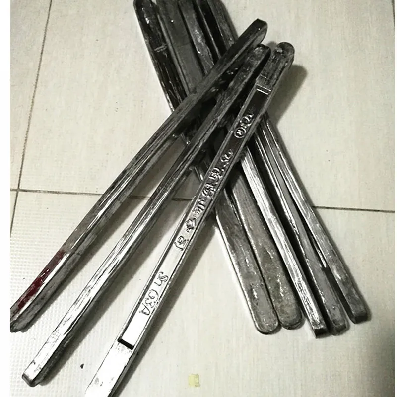500 กรัม/ชิ้นความบริสุทธิ์ 99.99% ตะกั่ว Pb strip electrolytic soft ตะกั่วเม็ดโลหะตะกั่วยาวบล็อก