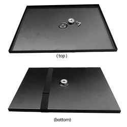 T3-B metal projector tray speaker tray 39x29cm with 1/4 inch screw 3/8 screw DIY accessory parts rectangular plate
