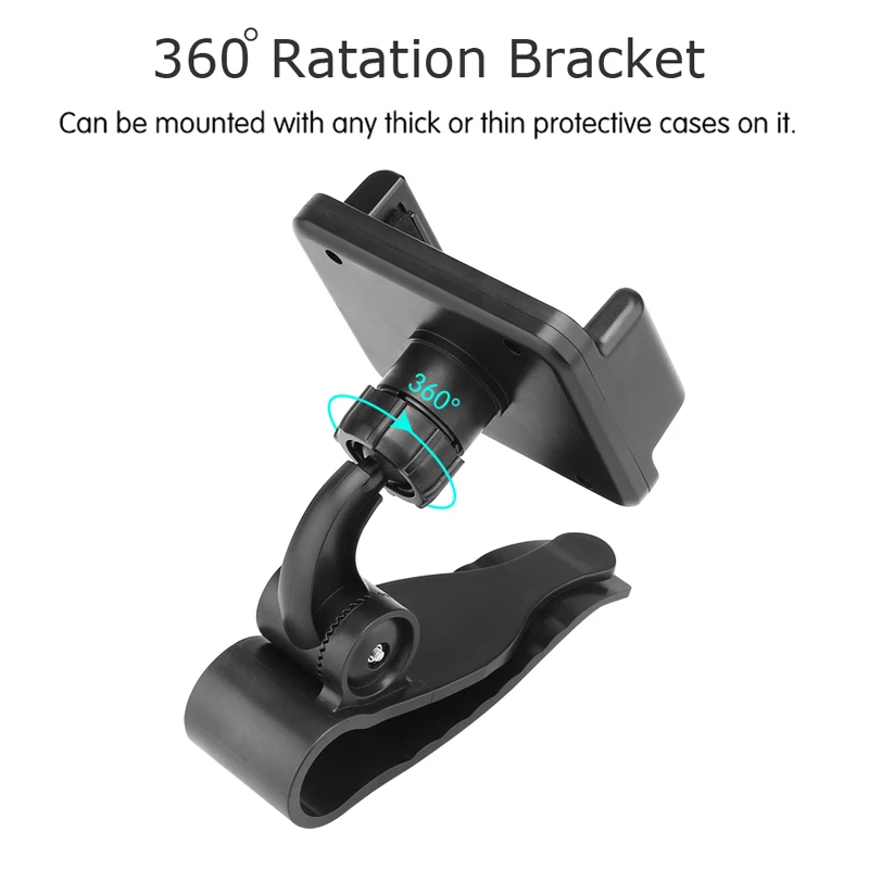 Car Sun Visor Phone Holder Stand Universal Car Clip Sun Visor Cell Phone Holder Mount For iphone X GPS Holder in Car Mobile Clip