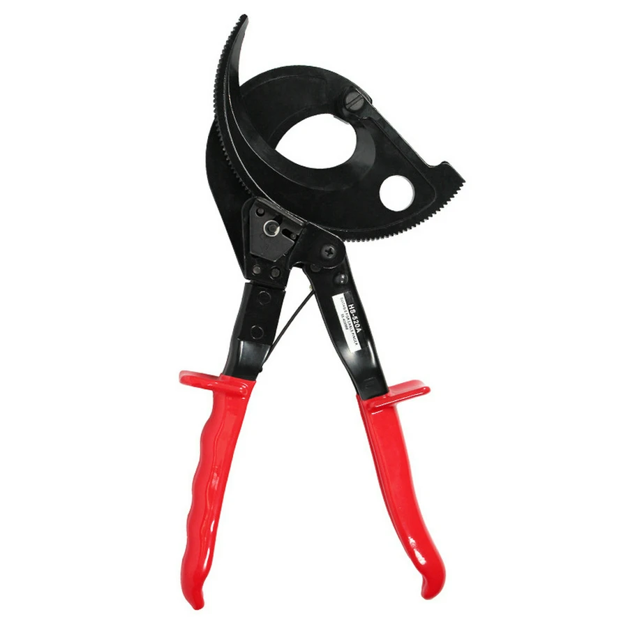 HS520A Heavy Duty Ratchet Cable Cutter Ratcheting Wire Cutting Hand Tool Copper Aluminum Cables Cutting Max 400mm² Cu/Alu Cable