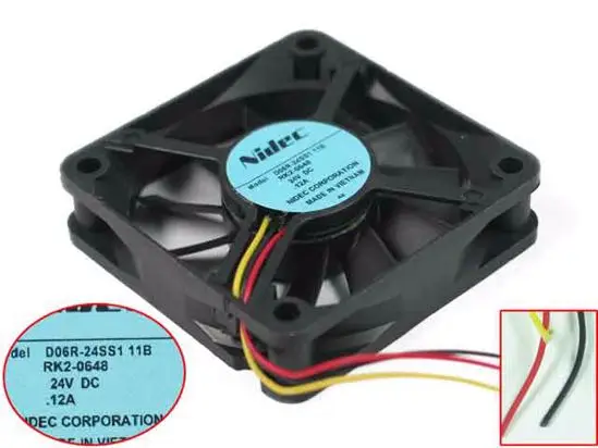 

Nidec D06R-24SS1 11B DC 24V 0.14A 60x60x15mm Server Cooling Fan