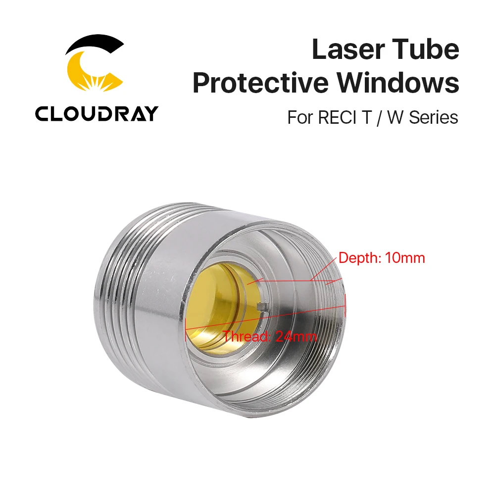 Cloudray Co2 Laser Tube Protective Windows RECI W/T Series Laser Protective Optical Accessories For RECI Series Laser Tube