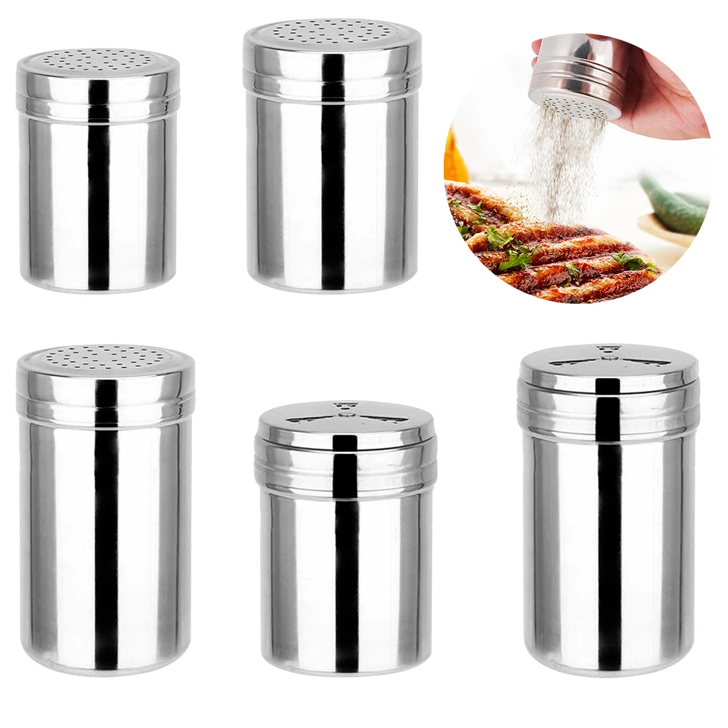 Seasoning Bottle Stainless Steel Spice Bottle Seasoning Shaker Spice Shaker Multi-purpose Spice Pepper Shaker Seasoning Can