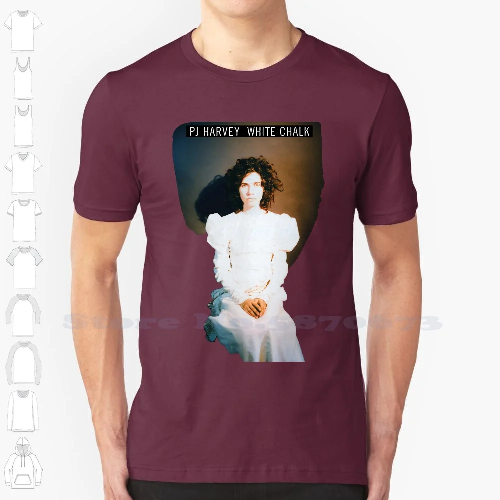 Pj Harvey , White Chalk , Rock Singer , Poster , T Shirt ( Black ) S-5xl Man Print T Shirt Hipster