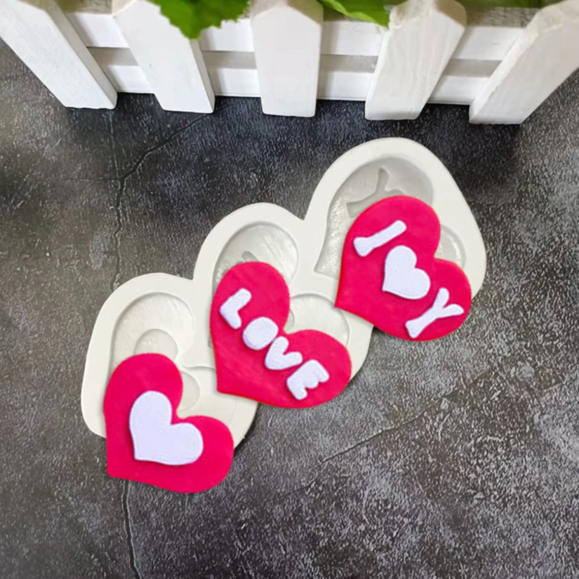 Bear LOVE Heart Silicone Sugarcraft Mold Resin Tools Cupcake Fondant Cake Decorating Tools