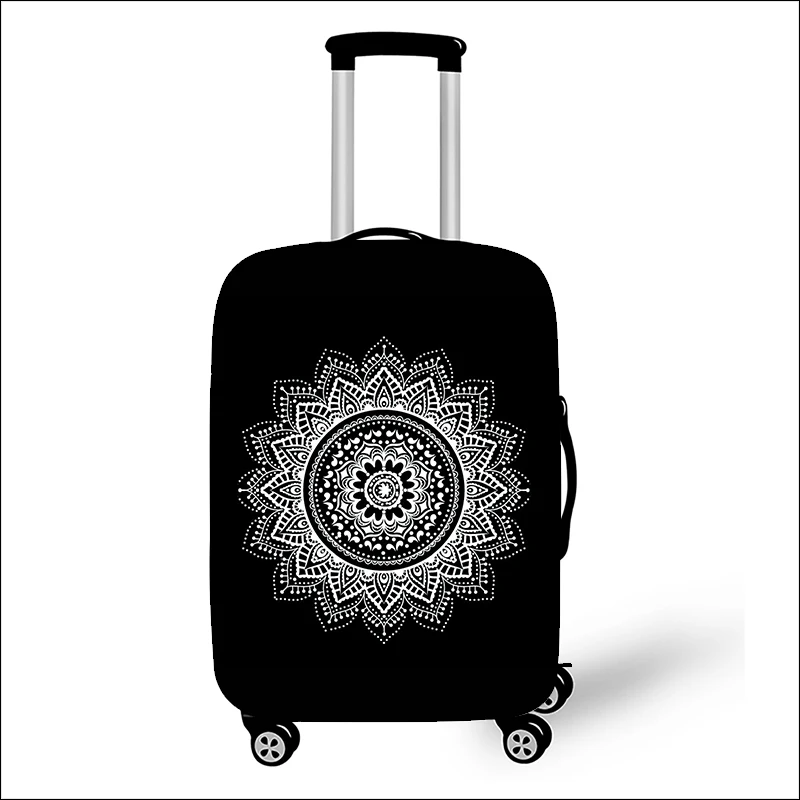 Beautiful Mandala Flower Leather Luggage Cover High-capacity Elastic Dust Cover Printing Hand-carry  Suitcase Cover Gift