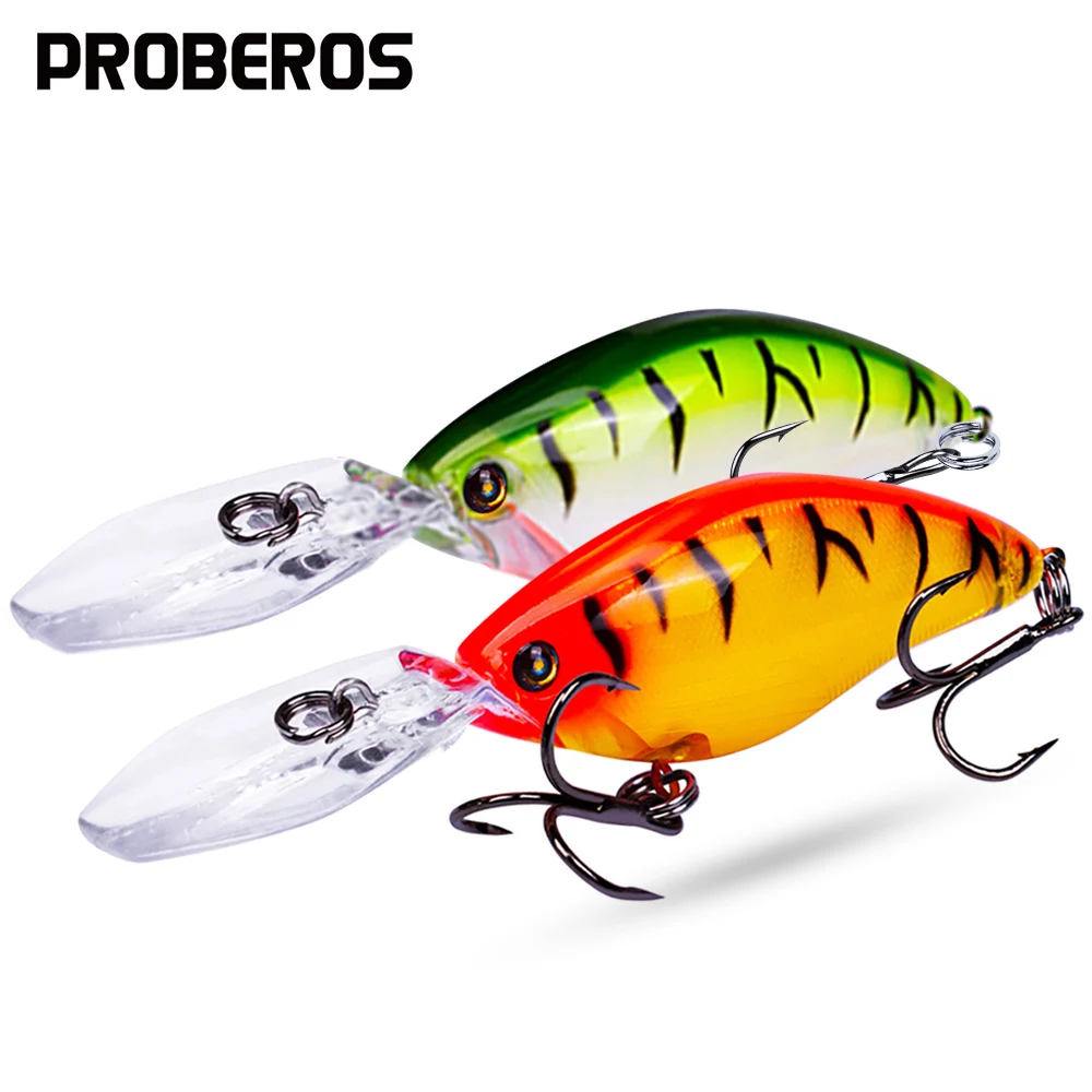 

PROBEROS Crankbait Fishing Lure 11.2cm-4.41"/18.5g-0.65oz Artificial Bass Baits 4# BKB Hook Hard Wobblers Tackle