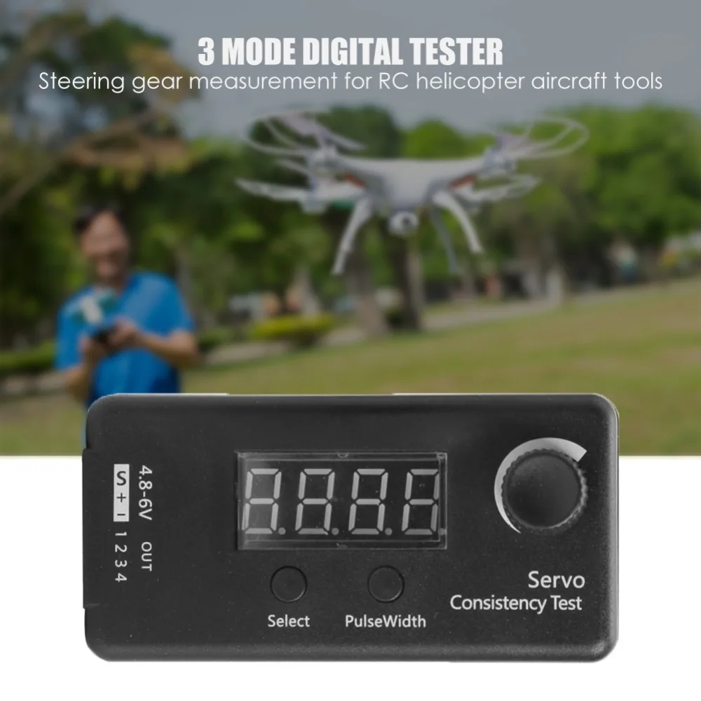 DC 4.8-6V Mini 3Modes Digital Servo/ESC Consistency Tester Steering Gear Measurement for RC Car Tool Helicopter Airplane Servo