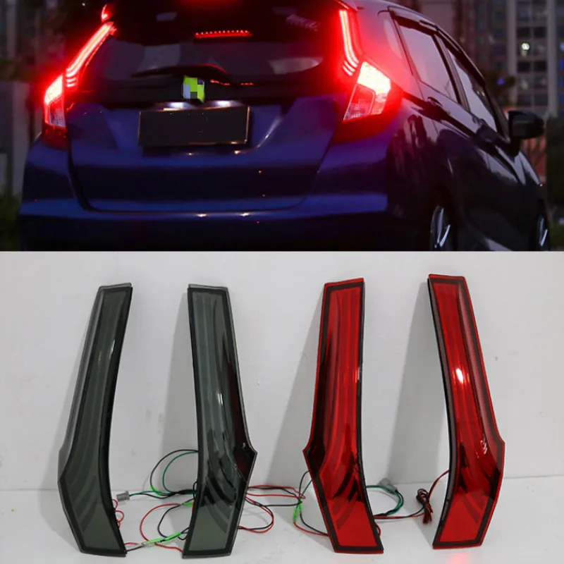 1set For Honda Fit Jazz 2014 2015 2016 2017 2018 Car LED Warning Lamp Rear Fog Lamp Rear Bumper Light Brake Lights