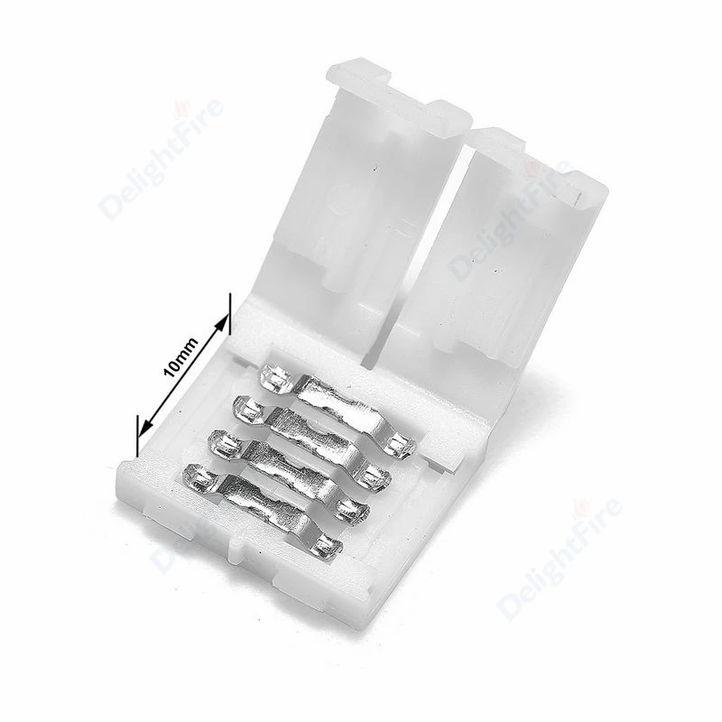 Lötfreier RGB-LED-Lichtstreifen-Verbinder 2-Pin 4-Pin 10mm Unverdrahteter Lückenloser Adapter-Verlängerungsanschluss für SMD 5050 Mehrfarbenstreifen – Detail 6