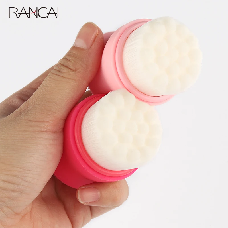 1 قطعة سيليكون الوجه التطهير فرش المسام التقشير العناية بالبشرة الوجه الأنظف تدليك الجلد غسل الجمال جل فرشاة #3