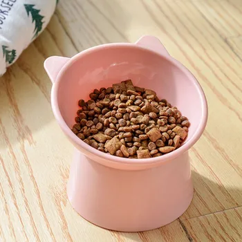 Pet Dog Cat Bowl with Raised Stand Pet Food Cat feeder Protect Cervical Vertebra cat food bowl for dogs Pet Products 2