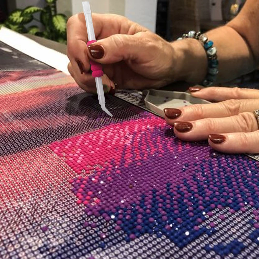 Broca de punta de codo para manualidades, accesorio de costura profesional de plástico con diamantes de imitación, para bordado y manualidades