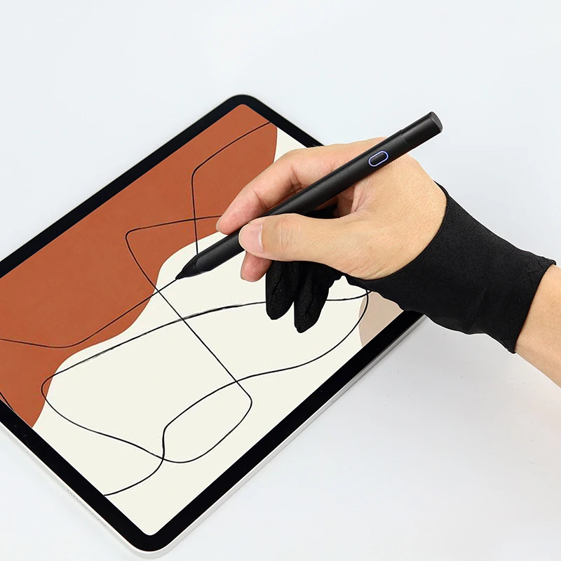 Upgrade three-layer anti-mistouched two-finger gloves for universal passive capacitive pens