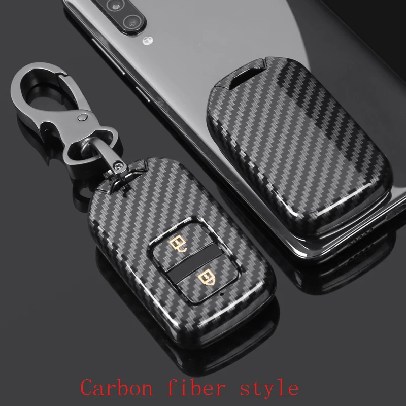 Key Case Key Chain Keyring Carbon fiber For Honda CRV Accord CIVIC XRV Vezel Odyssey Crider Breeze Accessories for the car